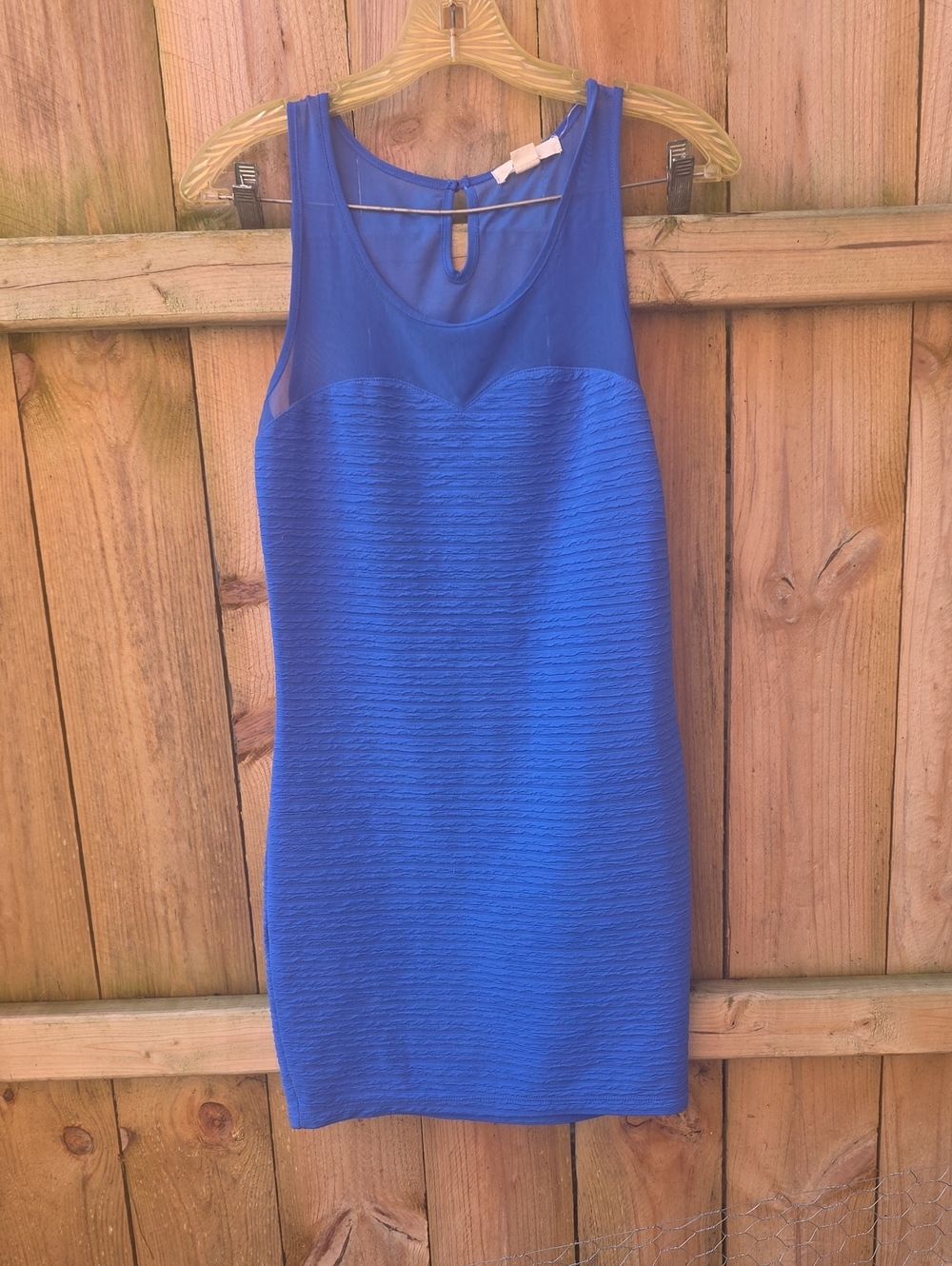 Blue Sleeveless Sheath Dress - Brand Unspecified